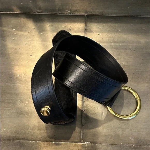 Saks Fifth Avenue Black Leather Belt - Picture 2 of 10